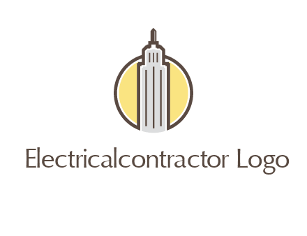 circle and empire state building logo