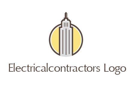 circle and empire state building logo