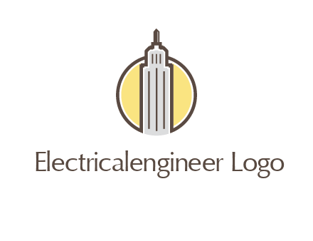 circle and empire state building logo