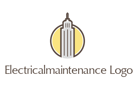 circle and empire state building logo