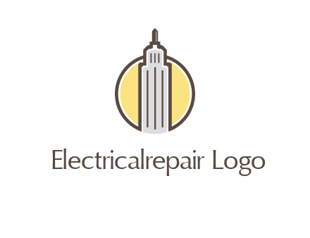 circle and empire state building logo