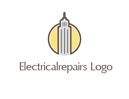 circle and empire state building logo