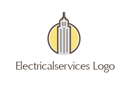 circle and empire state building logo
