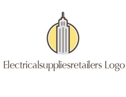circle and empire state building logo