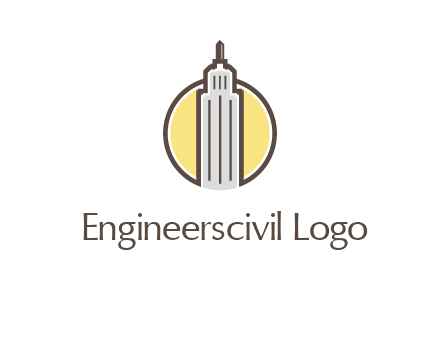 circle and empire state building logo
