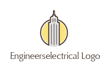 circle and empire state building logo