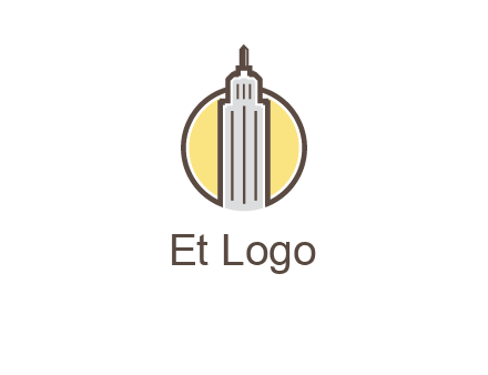 circle and empire state building logo