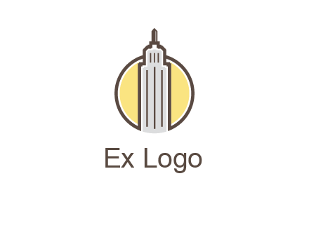 circle and empire state building logo