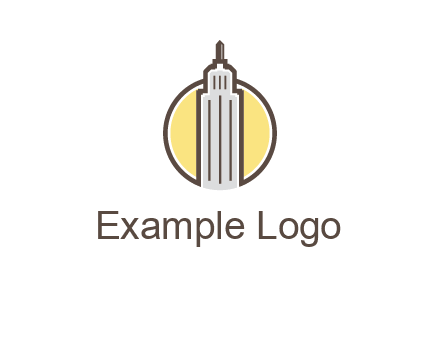 circle and empire state building logo