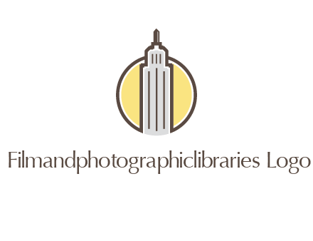 circle and empire state building logo
