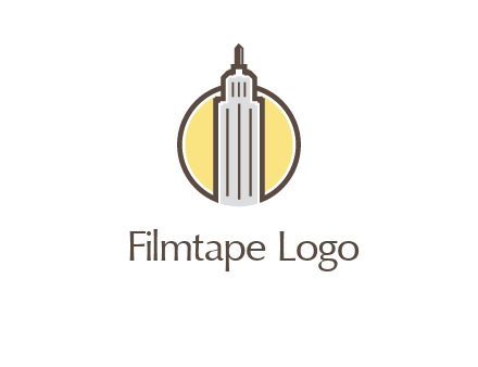 circle and empire state building logo