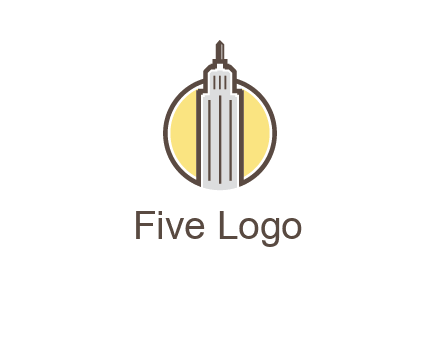 circle and empire state building logo