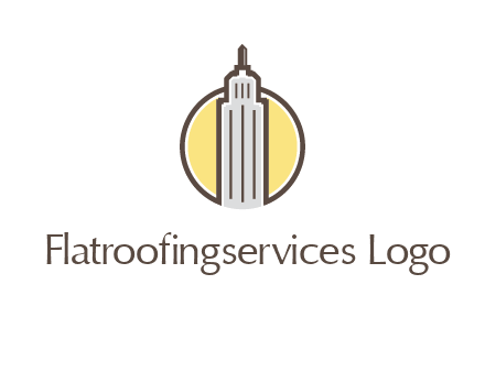 circle and empire state building logo