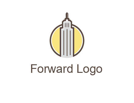 circle and empire state building logo