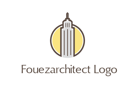 circle and empire state building logo