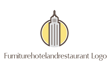 circle and empire state building logo