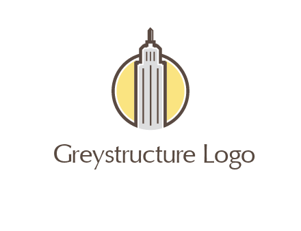 circle and empire state building logo