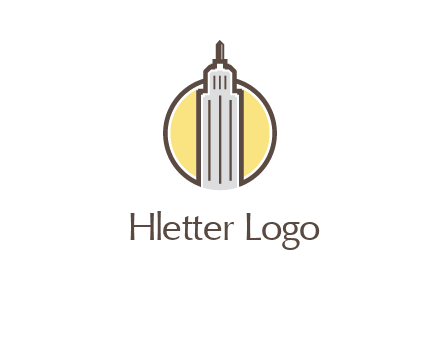 circle and empire state building logo