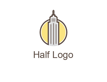 circle and empire state building logo