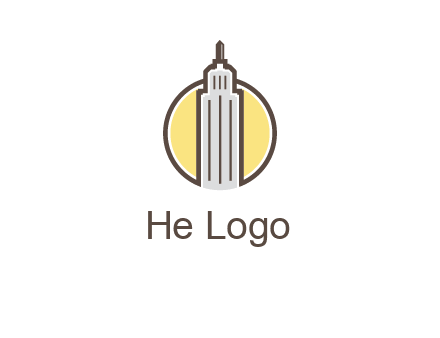 circle and empire state building logo