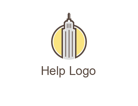 circle and empire state building logo