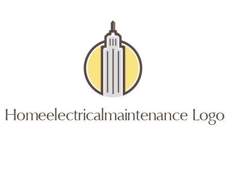 circle and empire state building logo