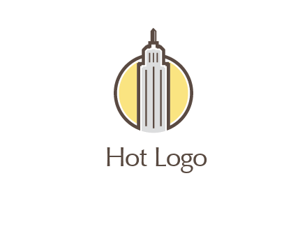 circle and empire state building logo