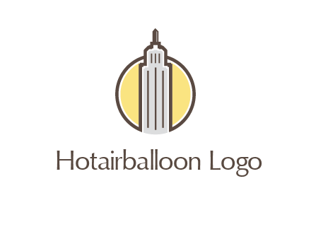 circle and empire state building logo