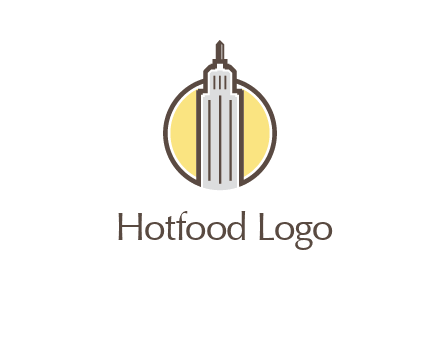 circle and empire state building logo