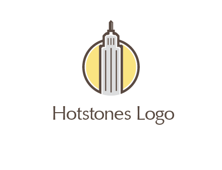 circle and empire state building logo