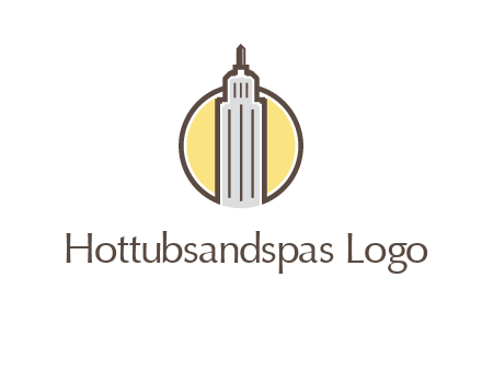 circle and empire state building logo