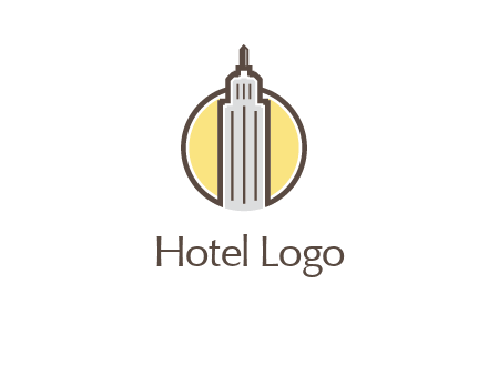 circle and empire state building logo