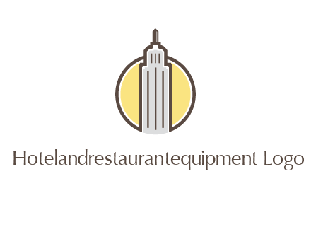 circle and empire state building logo