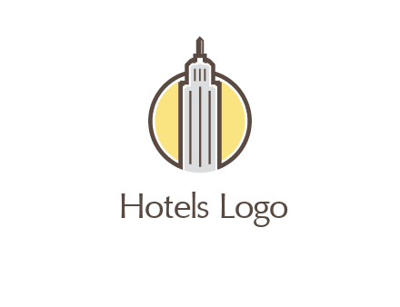 circle and empire state building logo