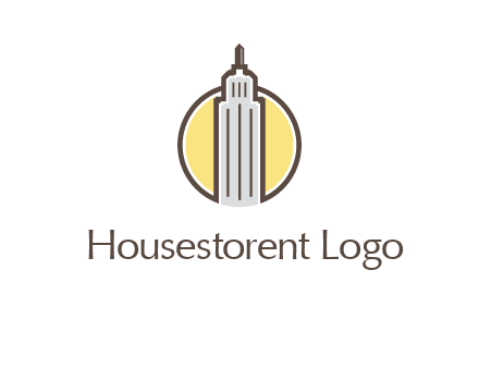 circle and empire state building logo
