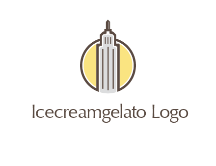 circle and empire state building logo