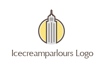 circle and empire state building logo