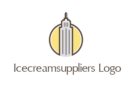 circle and empire state building logo