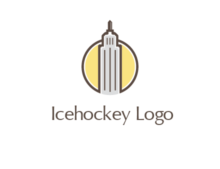 circle and empire state building logo