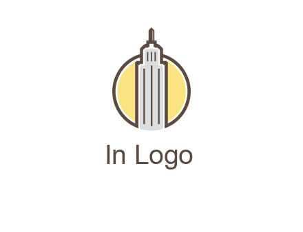 circle and empire state building logo