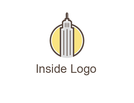 circle and empire state building logo