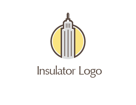 circle and empire state building logo