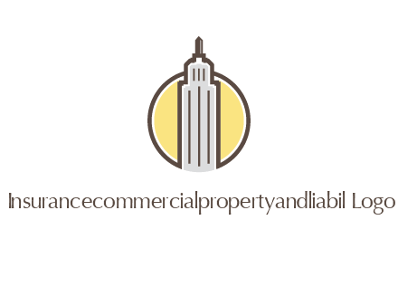 circle and empire state building logo