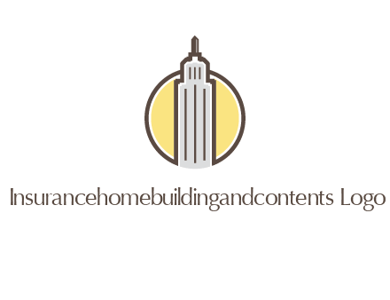 circle and empire state building logo