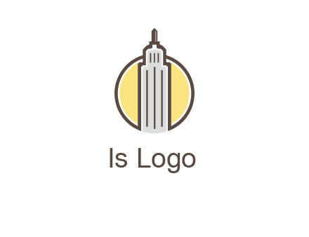 circle and empire state building logo
