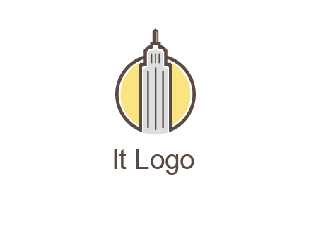 circle and empire state building logo