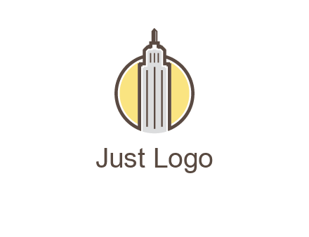 circle and empire state building logo