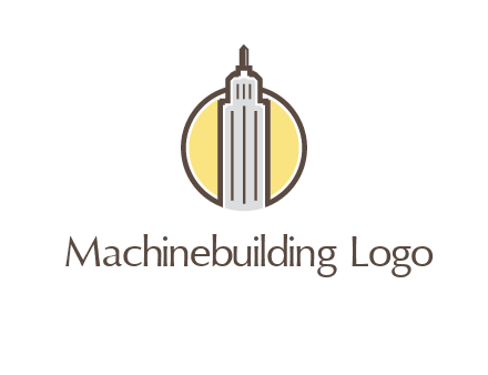 circle and empire state building logo