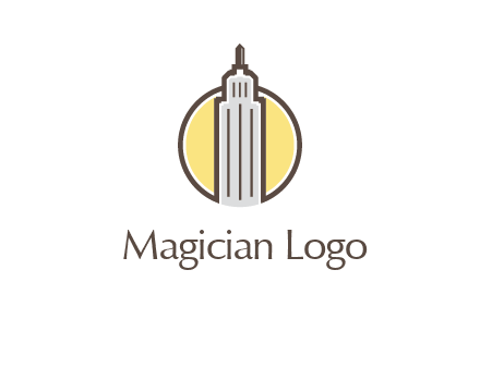 circle and empire state building logo