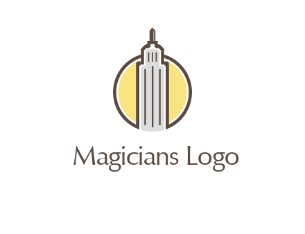 circle and empire state building logo